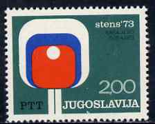 Yugoslavia 1973 World Table Tennis Championships unmounted mint, SG 1551*, stamps on sport, stamps on table tennis