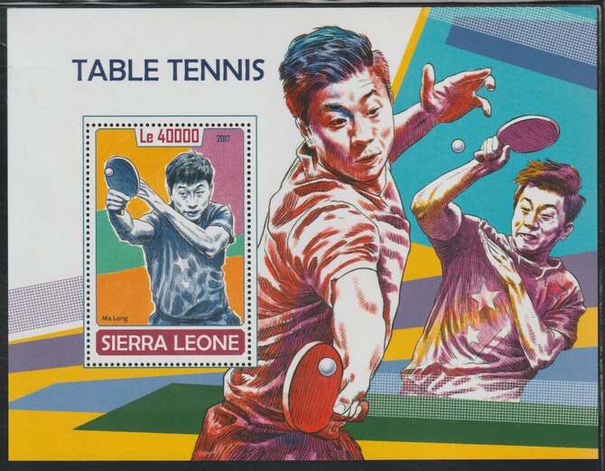 Sierra Leone 2017 Table Tennis perf deluxe sheet containing one value unmounted mint, stamps on , stamps on  stamps on sport, stamps on  stamps on table tennis