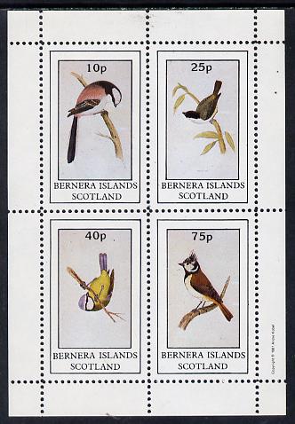 Bernera 1981 Birds #04 (Tits) perf  set of 4 values (10p to 75p) unmounted mint, stamps on birds