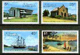 St Vincent - Grenadines 1976 Mayreau Island set of 4 unmounted mint, SG 89-92, stamps on , stamps on  stamps on tourism, stamps on  stamps on ships, stamps on  stamps on churches, stamps on  stamps on post offices, stamps on  stamps on 
