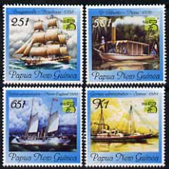 Papua New Guinea 1999 'Australia 99' Stamp Exhibition (Ships) perf set of 4 unmounted mint, SG 853-56, stamps on ships, stamps on stamp exhibitions