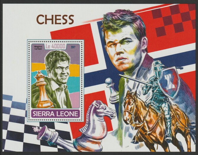 Sierra Leone 2017 Chess #1 perf deluxe sheet containing one value unmounted mint, stamps on chess