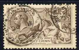 Great Britain 1918 BW Seahorse 2s6d well centred good perfs used, SG414/5 cat A370, stamps on , stamps on  stamps on great britain 1918 bw seahorse 2s6d well centred good perfs used, stamps on  stamps on  sg414/5 cat \a370