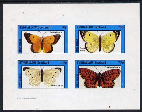Eynhallow 1982 Butterflies (Papilio Electra) imperf  set of 4 values (10p to 75p) unmounted mint, stamps on butterflies