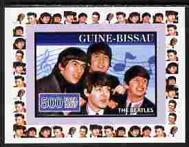 Guinea - Bissau 2007 Music Stars - The Beatles individual imperf deluxe sheet unmounted mint. Note this item is privately produced and is offered purely on its thematic a..., stamps on personalities, stamps on music, stamps on pops, stamps on beatles, stamps on rock