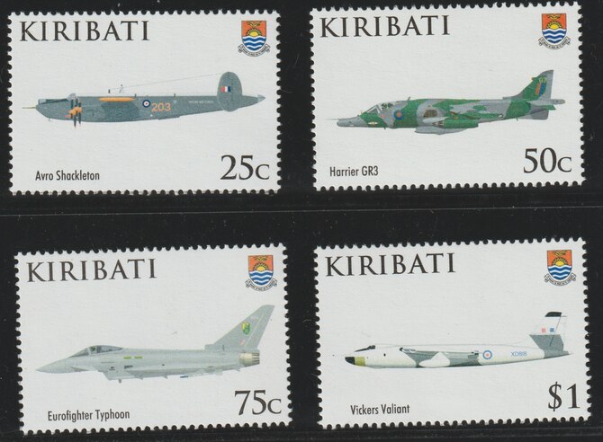 Kiribati 2008 90th Anniversary of Royal Air Force set of 4 unmounted mint SG823-26, stamps on , stamps on  stamps on aviation, stamps on  stamps on  raf , stamps on  stamps on royal air force, stamps on  stamps on 