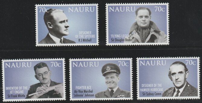Nauru 2008 90th Anniversary of Royal Air Force set of 5 unmounted mint SG664-68, stamps on , stamps on  stamps on aviation, stamps on  stamps on  raf , stamps on  stamps on royal air force, stamps on  stamps on 