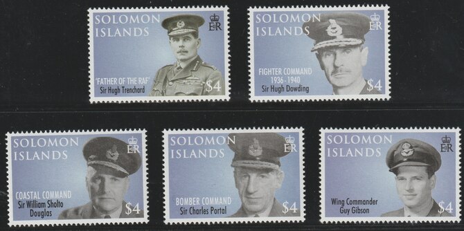 Solomon Islands 2008 90th Anniversary of Royal Air Force set of 5 unmounted mint SG1232-36, stamps on , stamps on  stamps on aviation, stamps on  stamps on  raf , stamps on  stamps on royal air force, stamps on  stamps on 