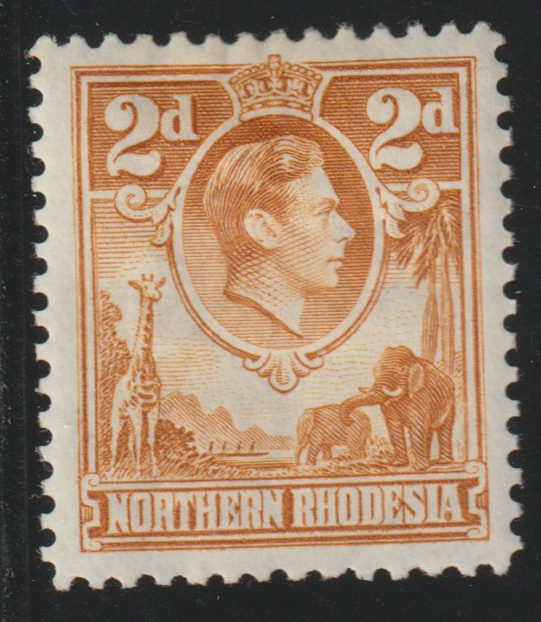 Northern Rhodesia 1938-52 KG6 2d yellow-brown mounted mint, SG 31, stamps on , stamps on  stamps on , stamps on  stamps on  kg6 , stamps on  stamps on 