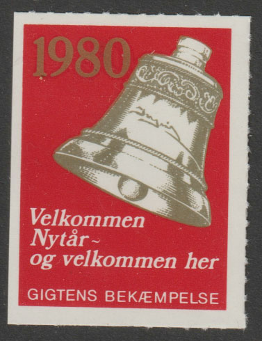 Cinderella - Velkommen Nytar 1980 Bell label unmounted mint, stamps on bells
