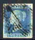 Great Britain 1841 2d blue JI 4 large margins superb used but tiny pinhole, SG13 , stamps on 